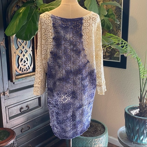 Free People mixed tie dye tunic cover up top - Picture 8 of 12